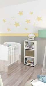 niedriges Regal Bücherregal Kinderregal Wickelregal Babyzimmer Weiß Kinderzimmer - Bild 1 von 4