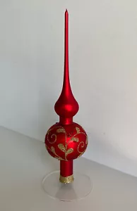 Wunderschöne Christbaumspitze Rot Glitzer 943/22 - Picture 1 of 3