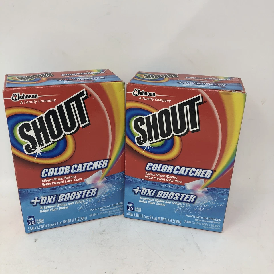 SC Johnson 72804 10C Shout Color Catcher With Oxi Booster - 10 Count Pack Of 6