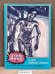 1977 Topps Star Wars Error Card 207 C3PO Anthony Daniels Golden Rod RARE - Picture 1 of 2