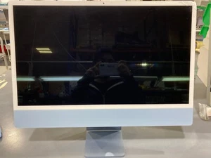 iMac 2023 24" A2873 (256GB SSD, M3, 8GB, Four Ports) Blue - Picture 1 of 8