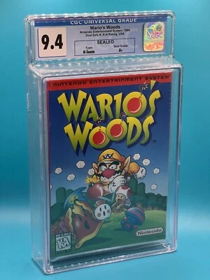 Wario's Woods (Nintendo NES, 1994) Nes Sealed New Graded CGC 9.4 A+ RARE - Image 1 of 4