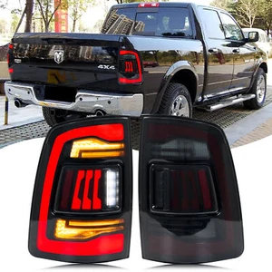 LED Tail Lights for Dodge Ram 2009-2018 4th GEN Sequential Rear Lamps Smoked - Picture 1 of 5
