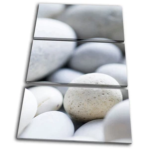 Bagno Pietre Ciottoli TREBLE CANVAS WALL ART Quadro Stampa VA - Foto 1 di 1