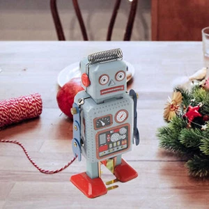 New Wind Up Vintage Robot Toy Clockwork Walking Toy Retro Tinplate Toy Gift - Picture 1 of 17