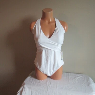 Tommy Bahama Pearl Floating UW Scoop Back 1-Pc. Swimsuit White 14 NWT - Image 1 of 4