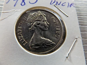 FIJI 1980 20 Cents Uncirculated in 2x2 - Picture 1 of 2