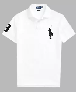 *NWT - POLO RALPH LAUREN Mens Big Pony Custom Slim Fit Polo Shirt -WHITE- S  XXL - Picture 1 of 9