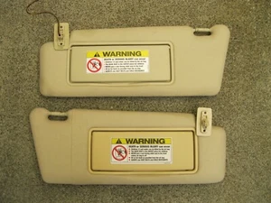 94-00 Mercedes-Benz W202 C Class Left + Right Sunvisor Sun Visor Pair Beige - Picture 1 of 14