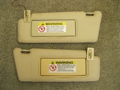 94-00 Mercedes-Benz W202 C Class Left + Right Sunvisor Sun Visor Pair Beige Foto 1 de 4