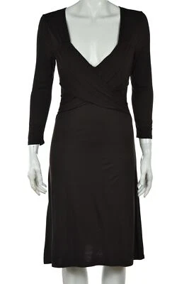 Three Dots Womens Dress Size S Brown Solid Sheath Knee Length 3/4 Sleeve - Image 1 of 4