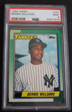 1990 Topps #701 Bernie Williams New York Yankees Baseball Card PSA 9 Mint