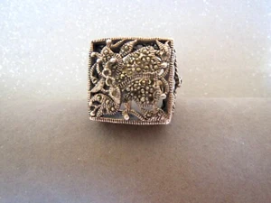 DESIGNER Large Size Solid Sterling Silver DRAGONFLY or BUTTERFLY RING Size 9 - Picture 1 of 12