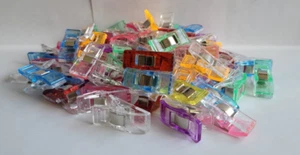 Stoffklammern Nähklammern Clips Nähclip Klammer farblich sortiert oder bunt - Bild 1 von 25