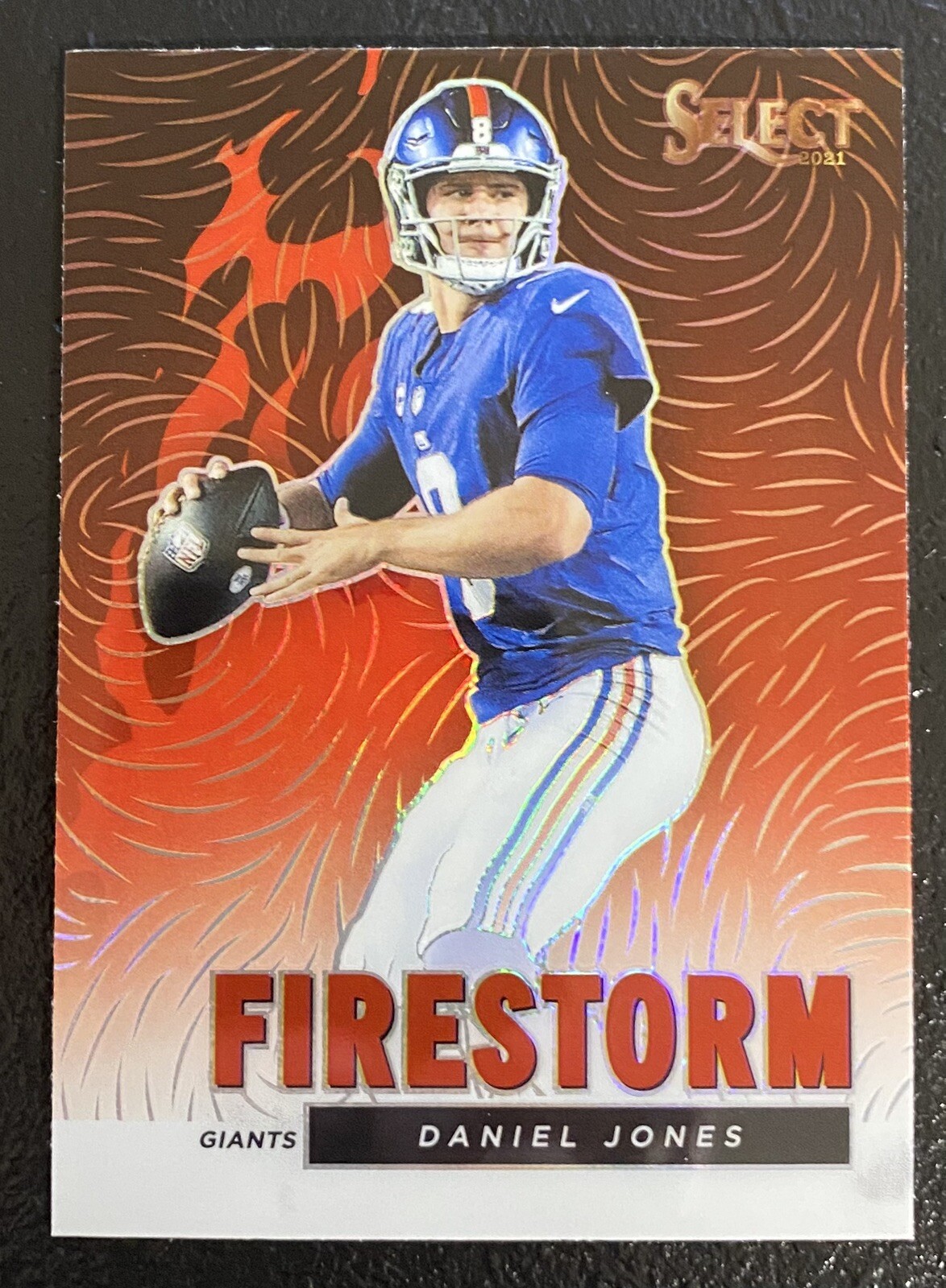 2021 Panini Select Football DANIEL JONES Firestorm Prizm Silver SP NY Giants