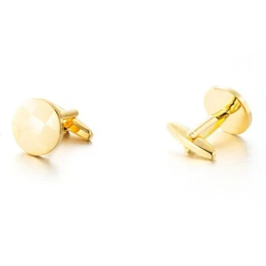 Cufflinks For Men Gold Cuff Links Luxury Jewelry 1 Pair On Shirt Classic Fashion - Picture 1 of 14