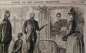 Punch Dibujos Animados 1888 Antiguo Original Raro Muy Buen Estado Grabado Moda Artista Madres Retra - Imagen 1 de 4
