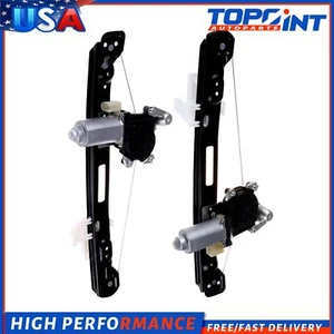 2x Regulador de ventana eléctrica trasero izquierdo derecho para Ford Focus 2000-07 4 puertas con motor - Imagen 1 de 9