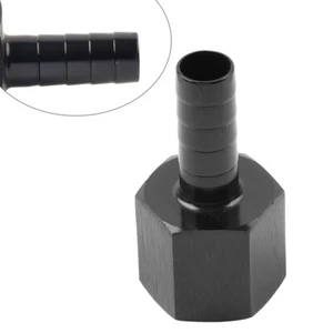 AN8 Female to 3/8" Hose Barb Fuel Line Push On Straight Swivel Fitting Adapter - Picture 1 of 10