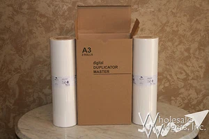 2 Masters Rolls Compatible With Riso S-3550 For Risograph RP3700 RP3790 RP08 A3 - Picture 1 of 3