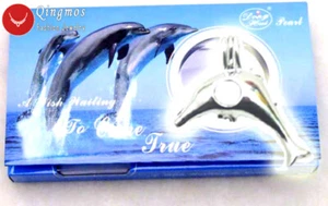 Wish Pearl One Box Dolphin Pendant Necklace for Women Oyster Love Pearl Necklace - Imagen 1 de 11