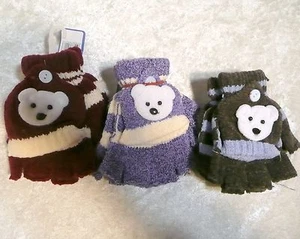 Cute Childrens Toddlers Polar Bear Mittens Gloves Baby Winter Warm Boy/Girls Hot - Picture 1 of 4