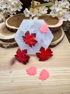 Maple leaves-plants handmade silicone mold for Fondant-Resin-Clay-Candy-crafts - Picture 1 of 9