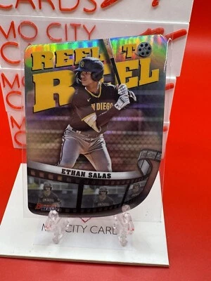 2023 Bowman's Best Ethan Salas Reel-to-Reel Die Cuts #RR-24 San Diego Padres - Image 1 of 2