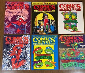 Comics Revue #64, Teenage Mutant Ninja Turtles #51 52 58 59 60 SPIDER-MAN LOT /6