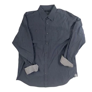 Camicia elegante Banana Republic uomo taglia XL 17-17,5 blu scuro con polsini a contrasto - Foto 1 di 4