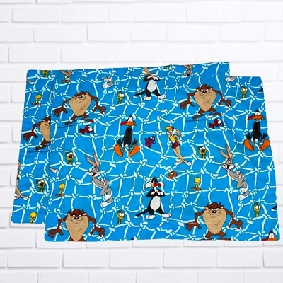 Fundas de almohada vintage Space Jam Looney Tunes fundas estándar niños dibujos animados años 90 EE. UU. Foto 1 de 4