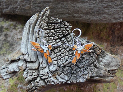 Hummingbird Sterling Silver 925 Spiny Oyster & Opal Gemstone Earrings NEW B63 - Image 1 of 4