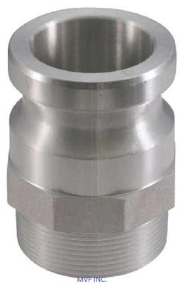 3" Type F Camlock Male Adapter x Male NPT Aluminum Hose Fitting F300IAL - Image 1 of 4