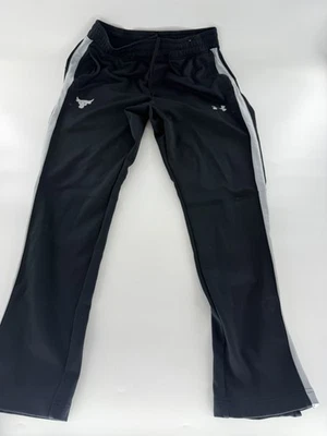 Under Armour UA Men's Size L Project Rock Track Pants Black Gray Used - Image 1 of 4