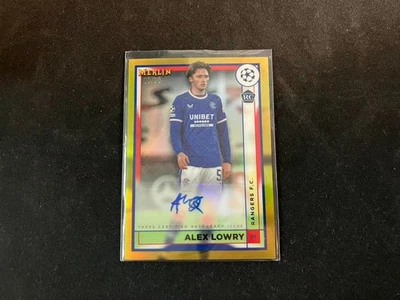 2022-23 Topps Merlin Chrome UEFA Soccer Autograph Gold #AC-AL Alex Lowry 05/50 - Image 1 of 2