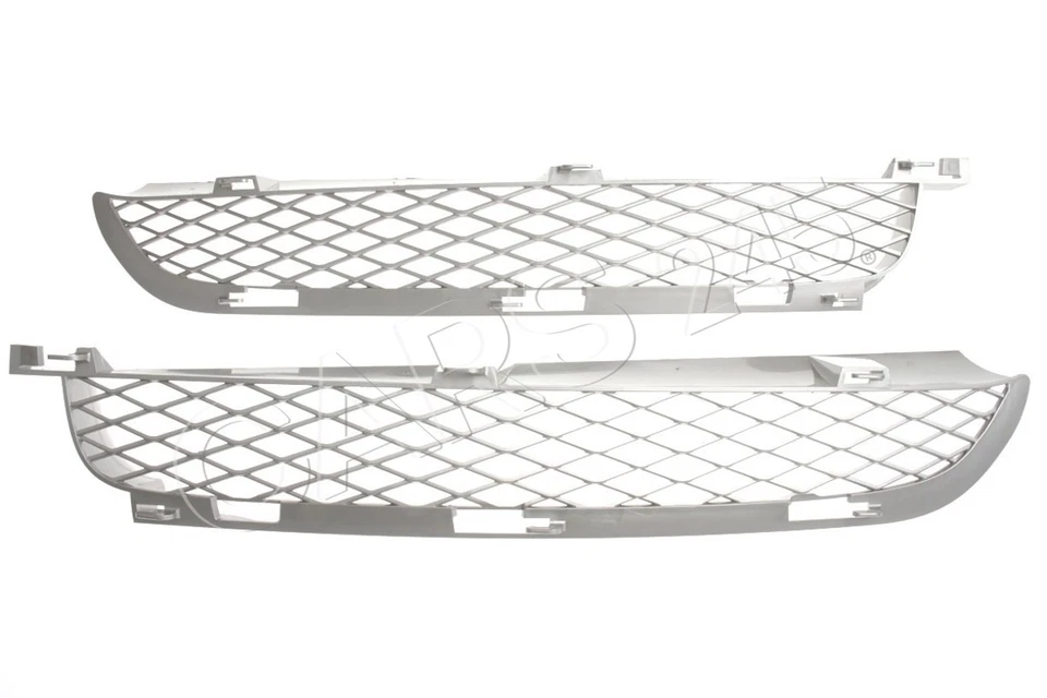 Par de parrillas de parachoques delanteras Titan Silver genuinas para BMW X5 E53 2003-2005 Facelift Foto 1 de 1