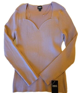 INC Women's Pullover V-Neck Sweater Pale Mauve (Pink), Size Large NWT - Picture 1 of 11
