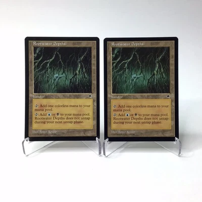 (2) Magic: The Gathering Rootwater Depths MTG Tempest Vintage 1997 LP - Image 1 of 2