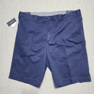 Pantalones Cortos Chinos Polo Ralph Lauren Algodón ALTO 42T Calce Clásico 11" Frente Plano Azul Marino - Imagen 1 de 14