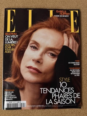 ELLE France Magazine Isabelle Huppert 16th October 2025 Vintage French Fashion - Image 1 of 2