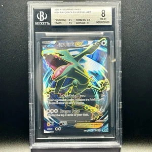 2015 POKEMON XY ROARING SKIES #104 FULL ART/RAYQUAZA EX BGS 8 - Picture 1 of 2