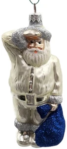 Patricia Breen Un Babbo Natale per Thomas Pearl Cobalto Sacchetto Blu Decorazione Albero di Natale - Foto 1 di 9