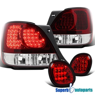 Fits 1998-2005 Lexus GS300/GS400/GS430 LED Tail+Trunk Lights Red Foto 1 de 4