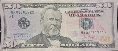 $50 2013 Star Note – U.S. Bills with a Star in the Serial Number - Image 1 of 2