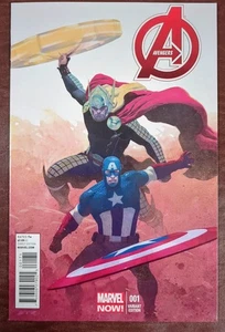 Avengers #1 1:50 Ribic Variant Marvel NOW 2012 Thor Cap NM Incentive Cover - Picture 1 of 10