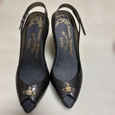 Vivienne Westwood Melissa Black Rubber Pumps Women's 7 US /24cm From Japan - Image 1 of 3
