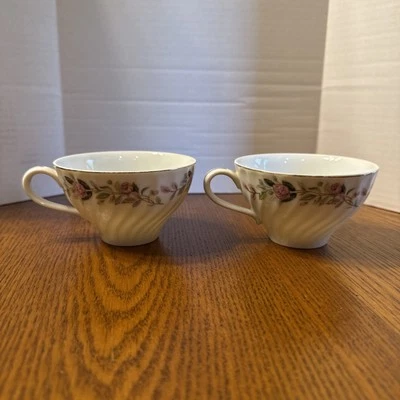 2 Vintage Creative Regency Rose Coffee Set Of 2 Tea Cups 2345 Japan Fine China - Image 1 of 4