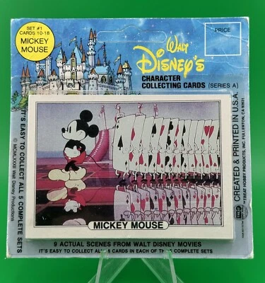 VINTAGE WALT DISNEY Character Collecting Cards Series A Set #1 Mickey Mouse 1982 - Image 1 of 4