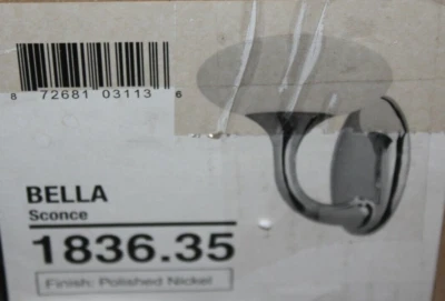 Aplique de pared Sonneman Bella níquel pulido luz ovalada 1836,35 en caja tono plata Foto 1 de 4