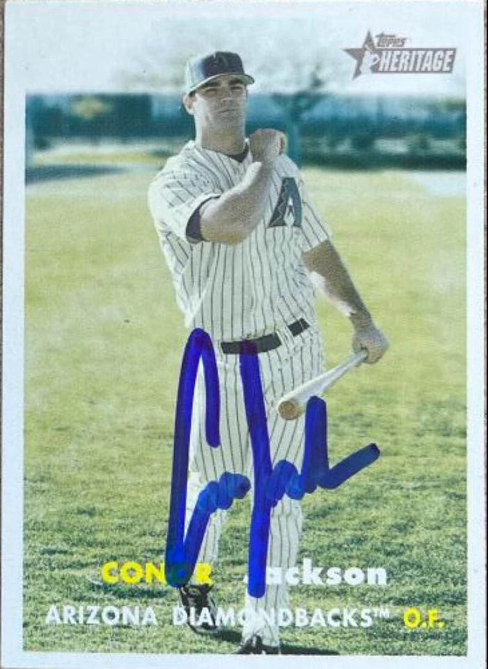 Topps Heritage #291 SP autografiado por Conor Jackson 2006 Foto 1 de 1